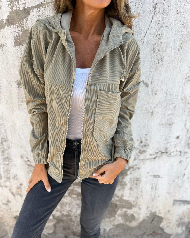 SORELLE CORDUROY ZIP JACKET
