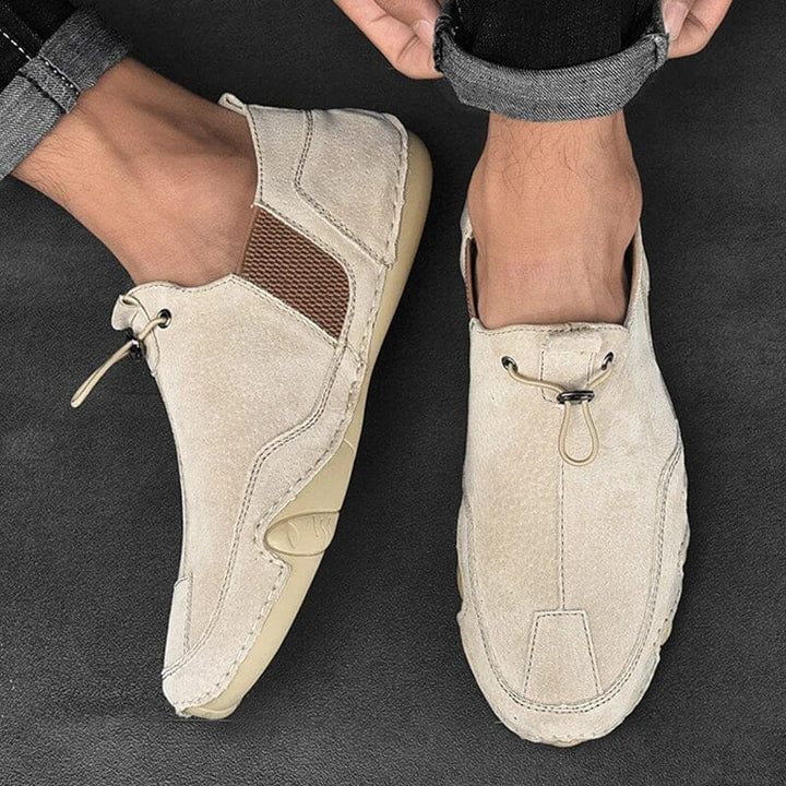 LORENZO GENUINE LEATHER SLIP-ONS